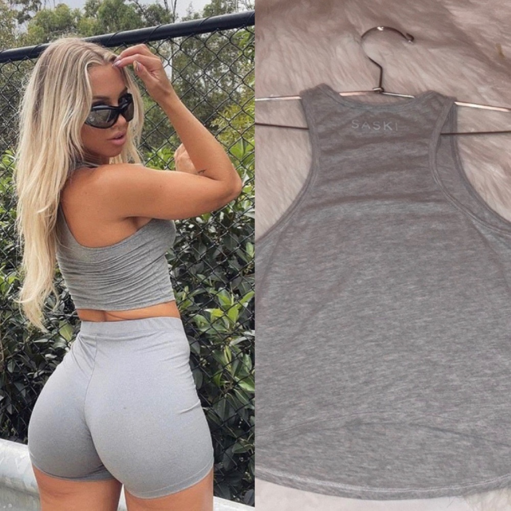 Saski Collection Gray Tank Top